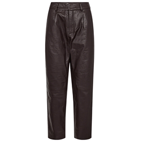 Ivy Copenhagen Ali Kylie Leather Bukser, Expresso Brown 